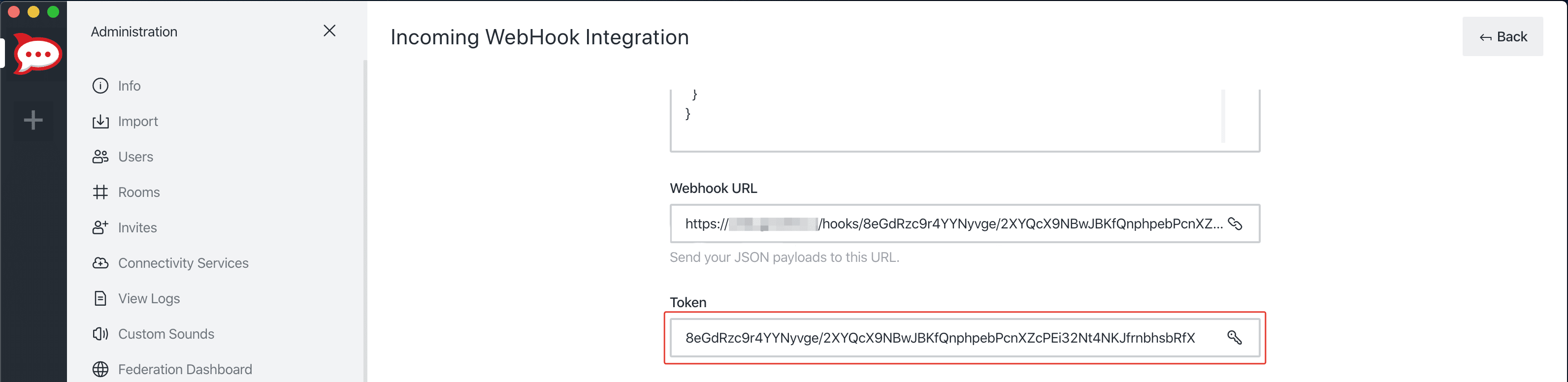 Screenshot 4: Rocket.chat Webhook